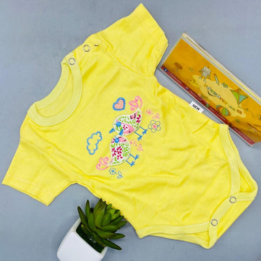 Baby Romper Half Sleeve Pack of 5 Pieces in Multicolor